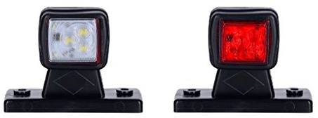 BUL BARS 2 x 6 SMD LED Begrenzungsleuchte Seitenleuchte 12V 24V mit E-Prüfzeichen Positionsleuchte Auto LKW PKW KFZ Lampe Leuchte Licht Weiß Rot Universal
