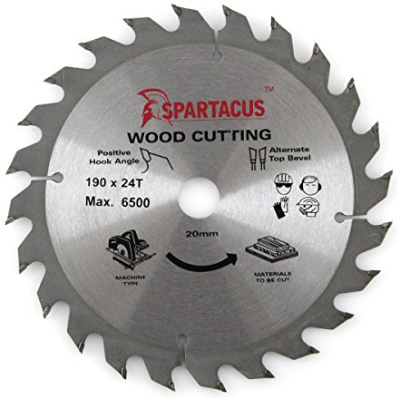 Spartacus Wood Cutting Circular Saw Blade 190mm x 20mm Bore 24 Teeth