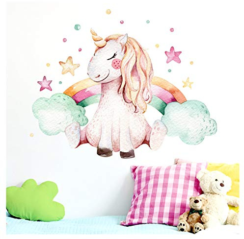 Little Deco Wandtattoo Einhorn & Regenbogen DL138