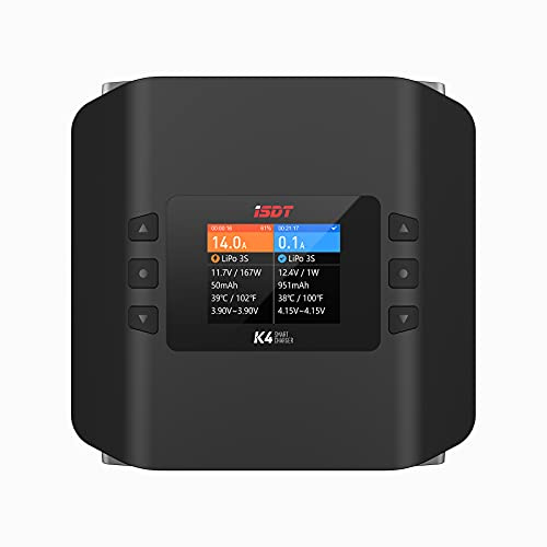 ISDT K4 Lipo Akku Ladegerät AC 400W / DC 600WX2 Ladegerät Balance Entlader für Life/Lilon/LiPo 1-8S/ LiHv/Pb/NiMH RC Akku Batterien