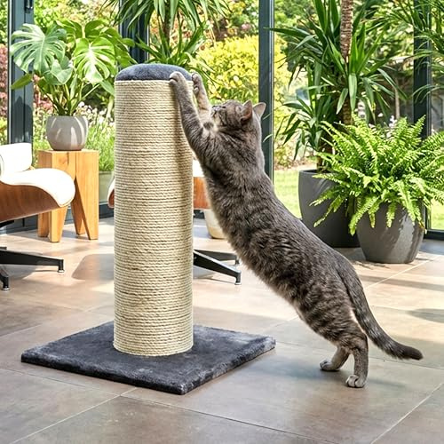 Cozy Pet Deluxe Fat Boy Super Large Cat Scratching Post Scratcher Activity Centre with Heavy Duty Sisal in Dark Grey XXL CT07-Dark Grey.