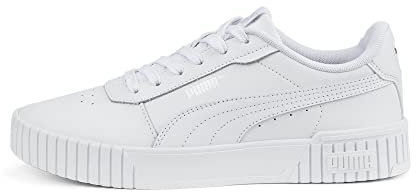 PUMA Carina 2.0, Scarpe da Ginnastica Donna, Puma White-Puma White-Puma Silver, 38 EU