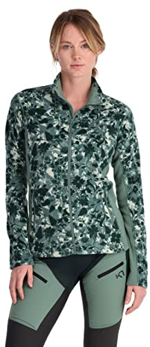 Kari Traa Thalena Damen-Fleecejacke mit durchgehendem Reißverschluss, Grün, S