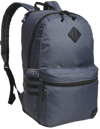 adidas Unisex's 3-Stripe Classic Backpack for Men and Women, Bag with Laptop Sleeve, Twill Onix Grey/Black/5.0, One Size