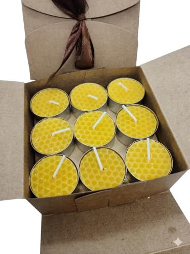 18er Geschenkbox - Teelichter aus Bienenwachs - perfektes Geschenk (Neutral)