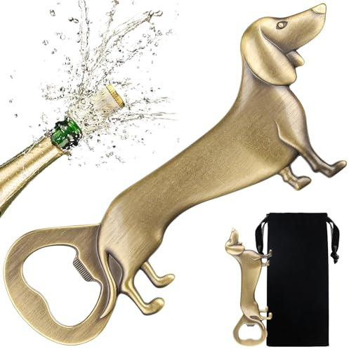 LKKCHER Dackel Flaschenöffner, Dackel Geschenke, Dackel Deko Geburtstagsgeschenk Weihnachten Valentinstag Bier Geschenke für Männer Frauen Papa, Vatertagsgeschenk, Dackel Weihnachtsschmuck