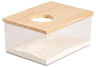 WAXCMXYH Hamster Sandbad Container, Tier Sandbad Box, Acryl Dusche und Graben Raum Sandkasten Hamster Ba Streu Chinchilla Box