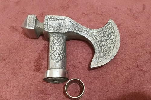 Handle for Wooden Walking Cane, Axe Shaped Handle,Antique Finish Handle for Women & Men (Chrome)