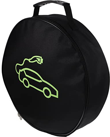 Housoutil Charging Cable Storage Bag Portable Cable Management Bag for Ev Charger Car Accessory Polyester Material for Daily Use and Car Trips Black