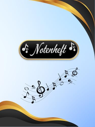 Notenheft Klavier Notenbuch Keyboard Musikunterricht Akkordeon Notenlinienheft Große Lineatur Klavierunterricht Anfänger Piano Orgelbuch DIN A4 ... Notensysteme Musiker Celesta B05B
