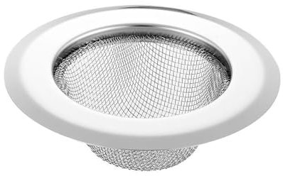 Kitchen Sink Strainer, Stainless Steel Sink Drain Strainer, Mesh and Punching, Kitchen Sink Drain Strainer, Sink Strainers with Large Wide Rim for Kitchen Sinks