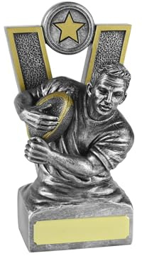 Silver & Gold Rugby Player Star Trophy Award – Spieler des Spiels, Teamwettbewerb, Rugby Union, Finals, Offizials, Gewinner, Champions, Nationen, Siebener, Präsentationsleistung, personalisiertes