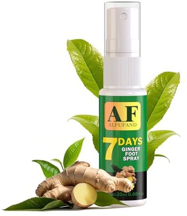 7 Day Foot Spray for Smelly Feet & Foot Odor– Ginger Formula for Athlete’s Foot, Itching, Peeling & Discomfort(unscent)