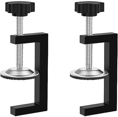 Alfven Serre Joint Kit, 2 pièces pinces G Pince G Réglable pinces G pour le travail du bois Plage de serrage 10-57 mm Pour chambre à coucher, cuisine, salle de bain, étagère (noir)