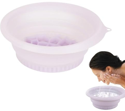 Ciotola Per Il Ghiaccio In Silicone Per Il Viso, Face Ice Bath Bowl, Ciotola Da Bagno Di Ghiaccio, Bacino Portatile a Raffreddamento Rapido, Lavandino Portatile Per Sollievo Dal Gonfiore (Viola)