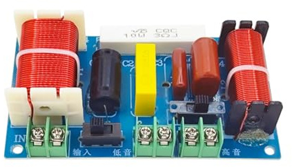 Fegtrtyoa Divisor de Audio Bidireccional de 250 W, Frecuencia de 2500 Hz A 3000 Hz, Filtro para Altavoces DIY, Filtro de Cruce Estéreo HiFi para Cine en Casa.