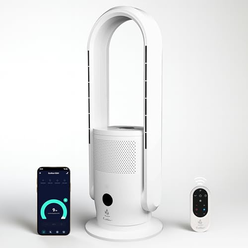 EcoNour 3-in-1 Bladeless Tower Fan with Heater, Cooler & Air Purifier + Advanced UV-C Sterilization, Sleep Mode