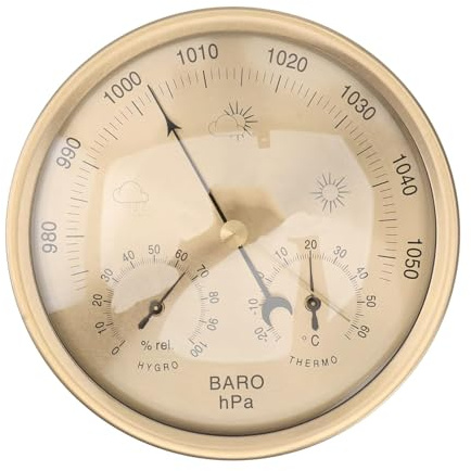 BinaryABC 3-in-1 Indoor Outdoor Barometer Thermometer Hygrometer Weather Station for Home Office Fishing – Accurate Digital Barometers for Home Use