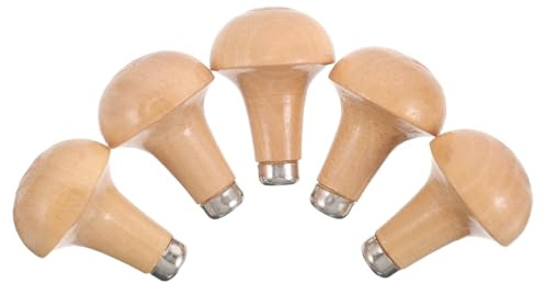 HAMPPLIES Set 5 Manici in Legno per Bulino Utensili per Incisione su Legno Manico del Bulino Piccolo Ergonomico Sostituzione Maniglia per Lime Manuale