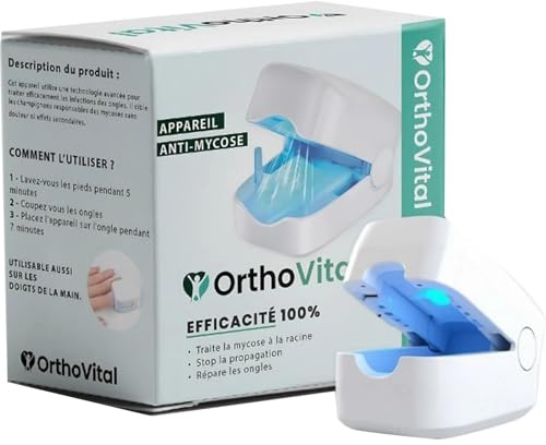 Ortho Vital Appareil Anti Mycose, OrthoVital Lumière Pulsee Mycose Ongle, Mycose Ongles des Pieds Nettoyage et Réparation Ongles Effective pour Mycose, Ongles des Pieds, Laser Treatment
