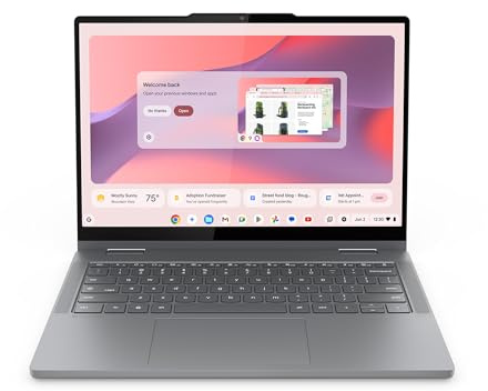 Lenovo Chromebook Plus 2-in-1-2026 - Chromebook - 14 Zoll WUXGA Touchscreen Display - 4GB Speicher - 128GB Speicher - Intel N150 Prozessor - Luna Grey