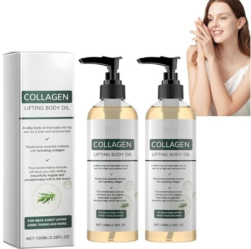 Huile Corporelle Liftante Au Collagène,Huile Corps Au Collagène Pour Femmes,Firmea Collagene Creme Corps,Collagen Lifting Body Oil,Anti Cellulite,Raffermissante,Hydratante,Atténue Les Ridules,Illumine