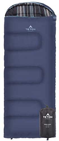 Teton Junior, 20 Degree Sleeping Bag. Finally, Sleeping Bag for Boys, Girls, All Kids, Warm and Comfortable; for All Camping Weather and Built to Last