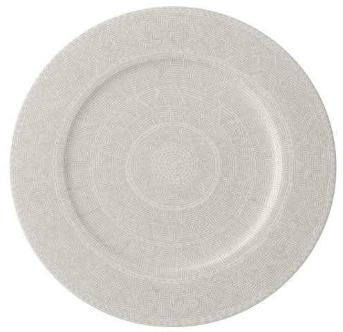 Villeroy & Boch Malindi Platzteller, Geschirr aus edlem Premium Bone Porcelain, Porzellan, Weiß, 36 x 36 x 6 cm, 1 Einheiten