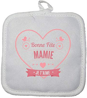 Mygoodprice Manique Cuisine Bonne fête Mamie cœur Rouge
