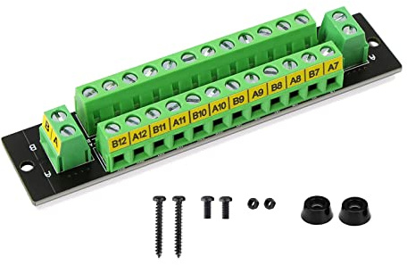 Evemodel Stromverteiler 10A 2 Eingänge 2 * 12 Ausgänge Verteilermodul für DC AC Spannung Power Distribution Board (1 Set)