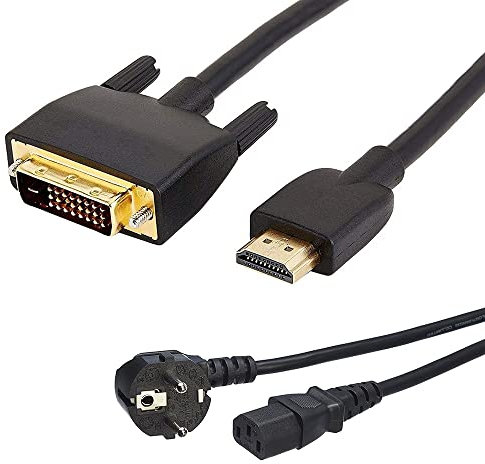 Lodokdre di alimentazione 1,5 m compatibile su DVI adattatore 2 m Non per il collegamento al connettore SCART o VGA