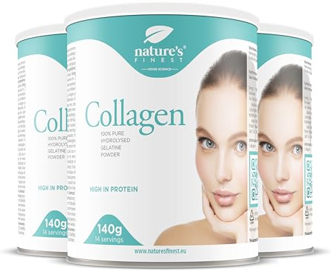 Nature's Finest Collagen, Colágeno en Polvo 420 g (Paquete de 3) | colágeno bovino hidrolizado 100 % puro - péptidos de fácil disolución - sin sabor - 14 dosis de 10 g - sin edulcorantes