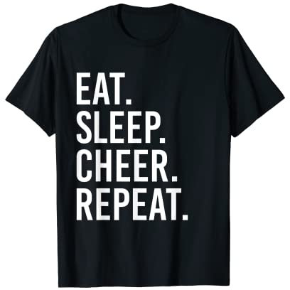 Eat Sleep Cheer Repeat Lustiges Cheerleading T-Shirt