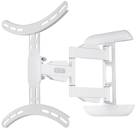 Hama TV Wandhalterung schwenkbar, neigbar, ausziehbar (TV Wandhalterung 32-65 Zoll, VESA 100x100 bis VESA 400x400, bis 35kg, mit Fischer-Dübeln) weiß