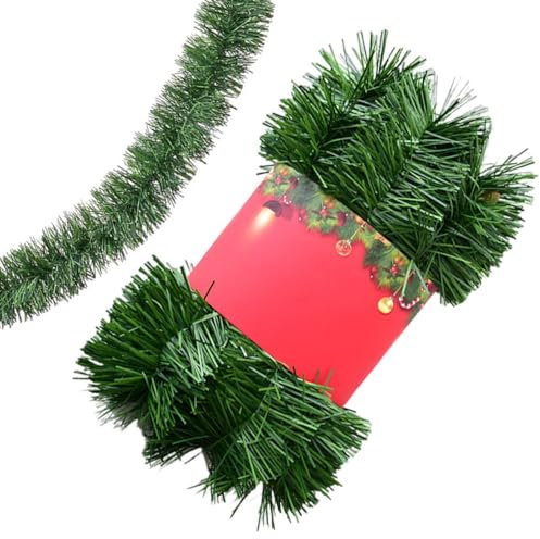 Weihnachtsdeko Girlande | Grüne Haustür Girlande | Grüne Lametta Weihnachtsgirlande Home Party Wand Tür Dekor Weihnachtsbaum Ornamente für Treppenkamin