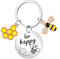 Mabor Schlüsselanhänger Biene, Hummel Schlüsselanhänger Biene Geschenke Bee Keychain Bee Happy Keyring Damen Anhänger Tiere für Männer Frauen Brieftasche Handtasche Rucksack