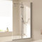 EMKE Paroi de douche pour baignoire - 100 x 140 cm - Pliable - 2 pièces - Pour baignoire, paroi de douche pliante - Verre de sécurité 6 mm