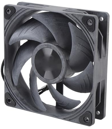 Plyisty 120 Mm Silent Bearing Cooling Fan för PC -rutan, 3 -hastighet 3 hastighet Chassi fläkt för Arbete eller Spel, Svart
