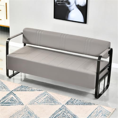 Chaise d'attente pour salon de coiffure, chaises de salle d'attente avec accoudoirs et dossier, banquette rembourrée pour réception de bureau, idéale pour salon de beauté, salon de coiffure,C,150