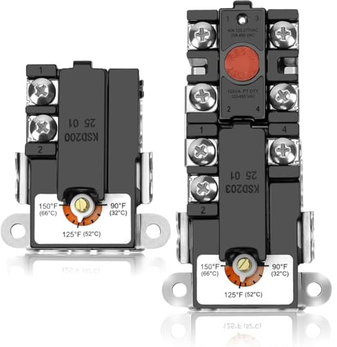 Hipzeepo Per la Maggior Parte Degli Scaldabagni Elettrici A Doppio Elemento, Termostato di Ricambio, per la Maggior Parte Degli Scaldabagni.