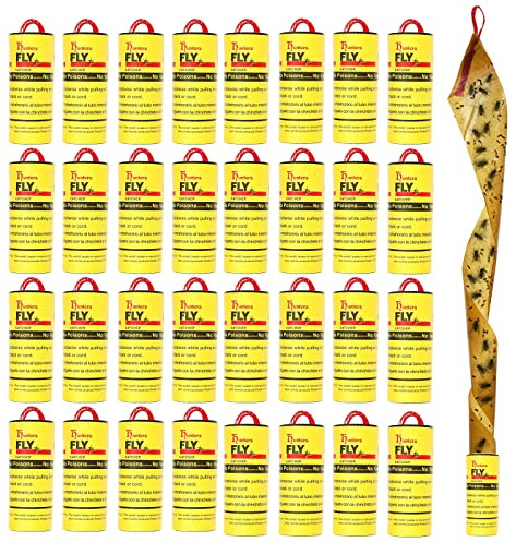 Cintas Adhesivas Colgantes para Moscas Cinta de Papel trampas Matar Mosquitos pequeños e Insectos Interior y Mosca la Fruta atrapamosquitos seguras Seres Humanos Mascotas