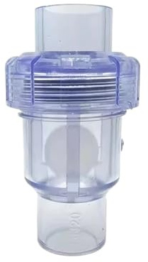 1 pièce 20 25 32 40 50 mm Clapet anti-retour à boisseau sphérique UPVC Vertical Échappement Jardin Irrigation Aquarium Adaptateur connecteur de tuyau en PVC (transparent, diamètre intérieur 32 mm)
