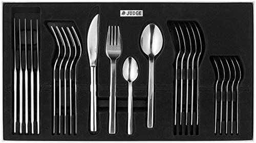 Judge Beaumaris 24-Piece Stainless Steel Cutlery Set in Gift Box for 6 People, Dishwasher Safe - 25 Year Guarantee