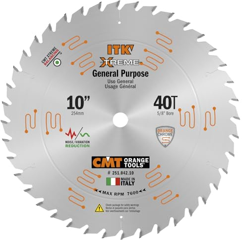 CMT 251.042.10 ITK Xtreme General Purpose Saw Blade, 10-Inch x 40 Teeth ATB Grind with 5/8-Inch Bore