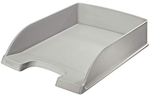 Leitz Briefkorb Standard A4, 5er Pack, Briefablage in Premium-Qualität, Stapelbare Ablagefächer als Schreibtisch-Organizer, Kombinierbar mit Plus-Serie, Grau, 52270085