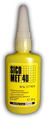 SICOMET 40 Einkomponenten - Cyanacrylat Sekundenkleber 50 gr. Flasche 277454, dünnflüssig