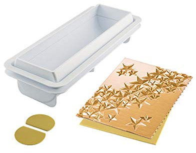 Silikomart Starlight Buche Stampo in Silicone, 1200 milliliters, Bianco