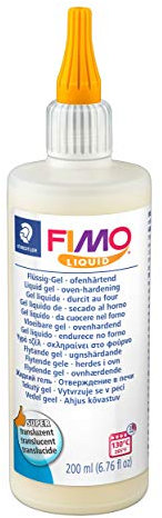STAEDTLER FIMO liquid, flüssiges Deko-Gel, 200ml Flasche, Transluzent, Hochflexibles Dekogel, 0.27kg, Modellierung