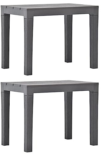 vidaXL 2X Gartenbank Witterungsbeständig Sitzbank Parkbank Bank Gartenmöbel Kunststoffbank Sitzhocker Terrasse Garten Moccafarben Kunststoff