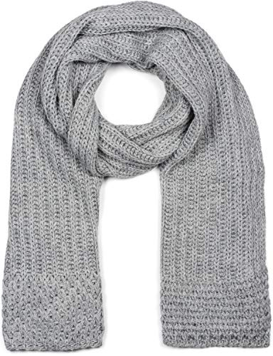 styleBREAKER Damen XL Strickschal Rippen Perl Strickmuster | Made in Poland, wärmendes Gewebe, XXL-Maße von 35x186 cm, kratzfrei, 2- bis 3-mal um den Hals wickelbar, elastische Struktur.